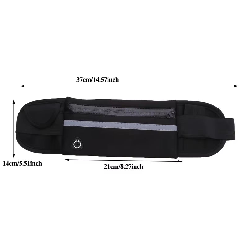 Waterproof Running Waist Bag – Bounce-Free Sport Fanny Pack for Phone & Keys | Unisex, Reflective, Comfortable Fit
