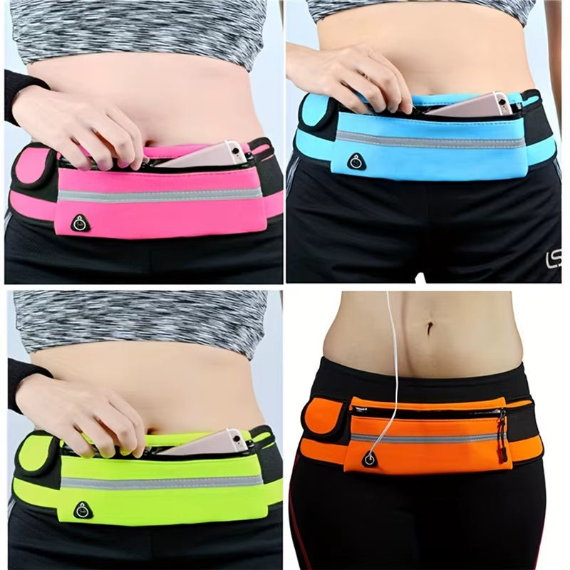 Waterproof Running Waist Bag – Bounce-Free Sport Fanny Pack for Phone & Keys | Unisex, Reflective, Comfortable Fit