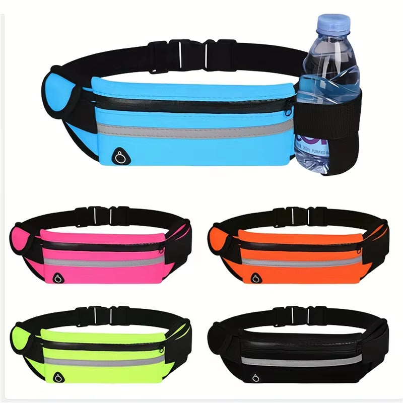 Waterproof Running Waist Bag – Bounce-Free Sport Fanny Pack for Phone & Keys | Unisex, Reflective, Comfortable Fit