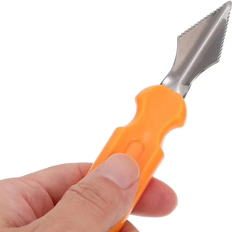 7-Piece Pumpkin Carving Kit – Stainless Steel Halloween Tools with Storage Bag