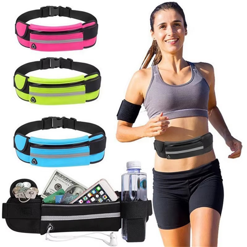 Waterproof Running Waist Bag – Bounce-Free Sport Fanny Pack for Phone & Keys | Unisex, Reflective, Comfortable Fit